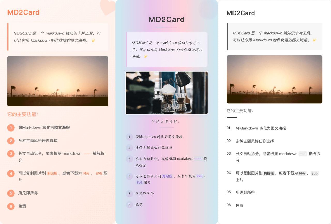 MD2Card - Markdown 转知识卡片工具