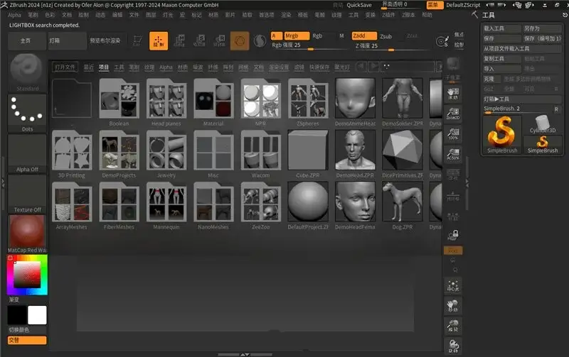 3D数字雕刻软件Maxon ZBrush v2025.2.2中文绿色便携版