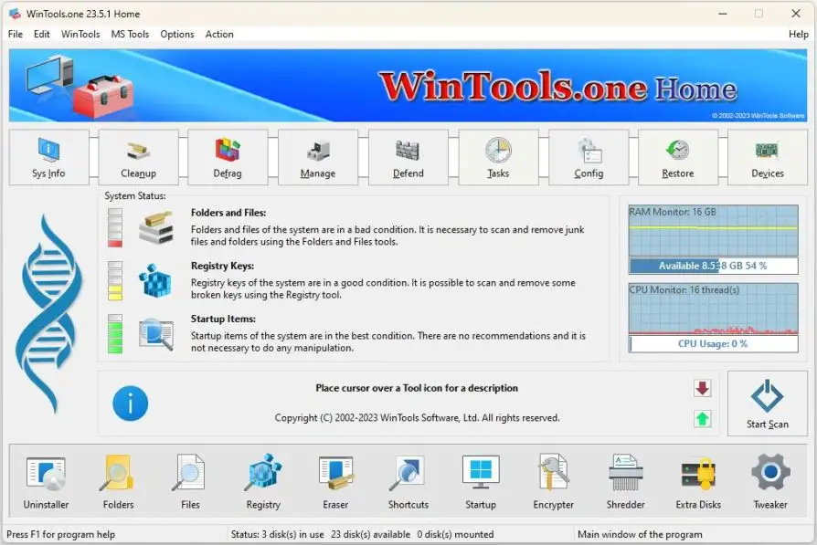 WinTools.one 25.5.1中文绿色版|系统优化清理工具WinTools.one