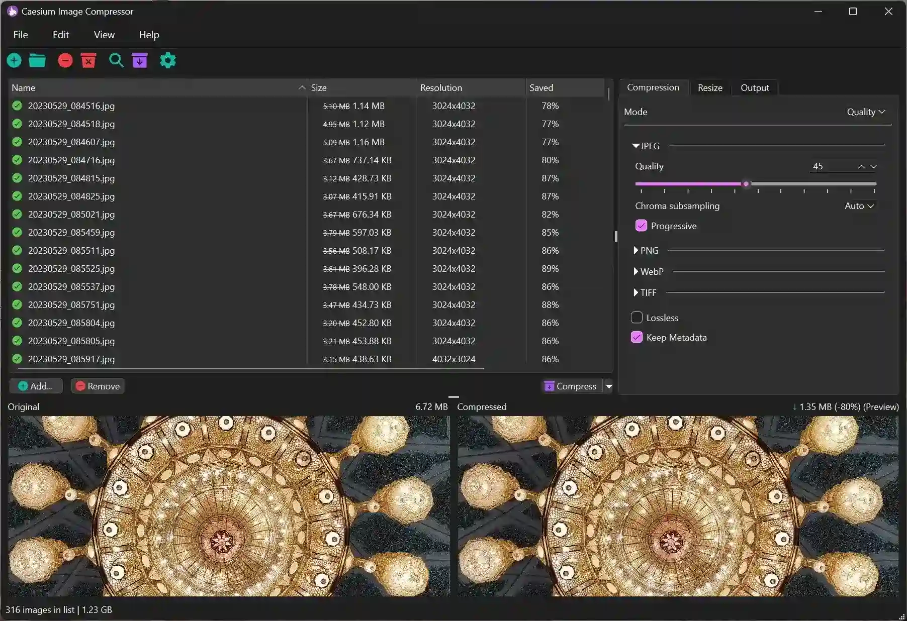 Caesium v2.8.4绿色便携版|高效的图像批量压缩神器Caesium，支持win+macos
