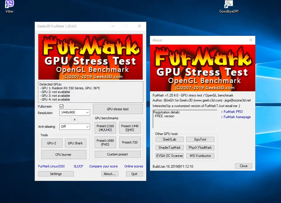 FurMark v1.39.1绿色汉化单文件版|显卡烤机工具FurMark