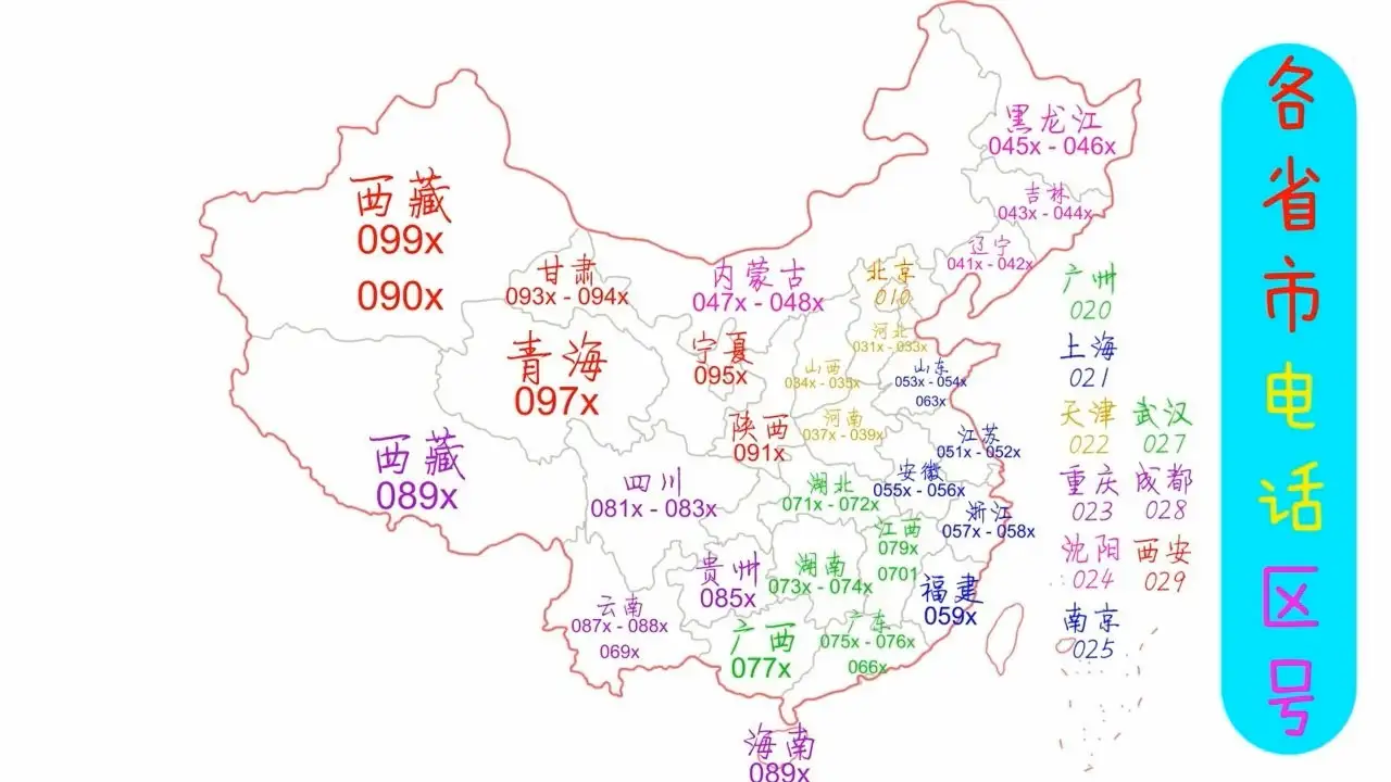 全国各城市电话区号完整对照表（含区县）｜最新中国城市电话区号大全