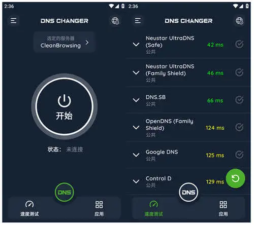 安卓_DNS Changer IPv4 & IPv6 v2.7.0：DNS更改器