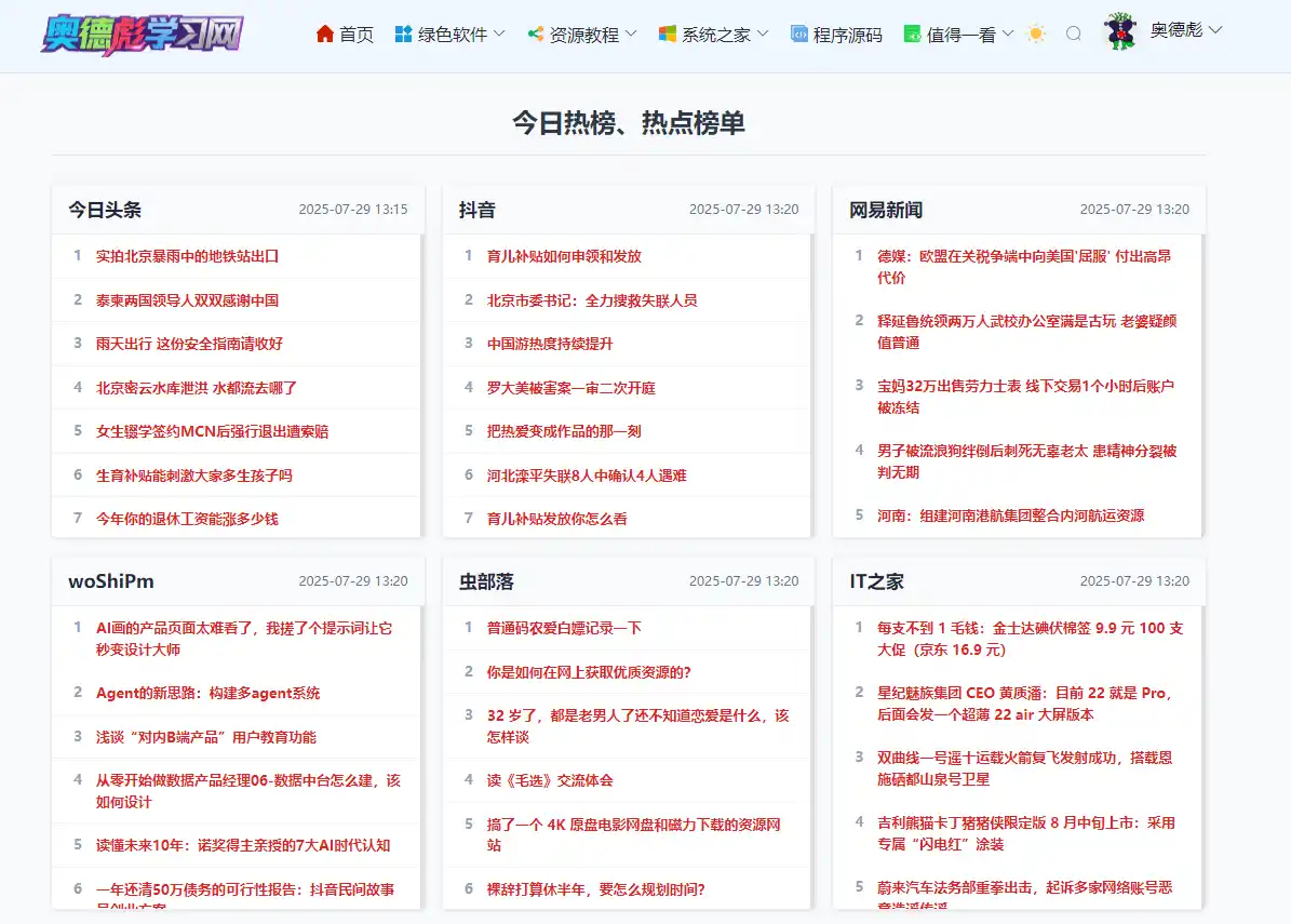 今日热榜-汇聚全网热点,热门尽览无余aode8.com