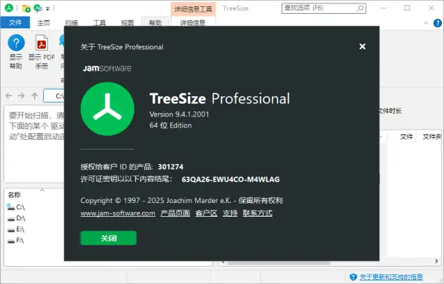 TreeSize Pro v9.6.0.2152 中文绿色版